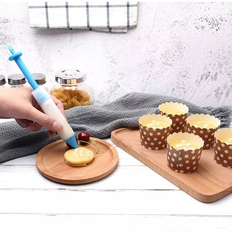 Silicone Decorative Pens, Chocolate Cookie Cake Writing Pen, Decorating Cake Molds Tool, Silicone Food Writing Pen For Dessert, Ice Cream Chocolate Decorating Pens Syringe Baking Tools Silicone Decorative Pens, Chocolate Cookie Cake Writing Pen, Decorating Cake Molds Tool, Silicone Food Writing Pen For Dessert, Ice Cream Chocolate Decorating Pens Syringe Baking Tools
